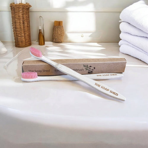 Bamboo Toothbrush with Plastic Free Packaging for Adults - LillyBella Handcrafted