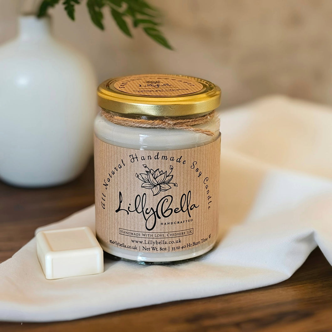 Fresh Linen Soy Wax Candle - LillyBella Handcrafted